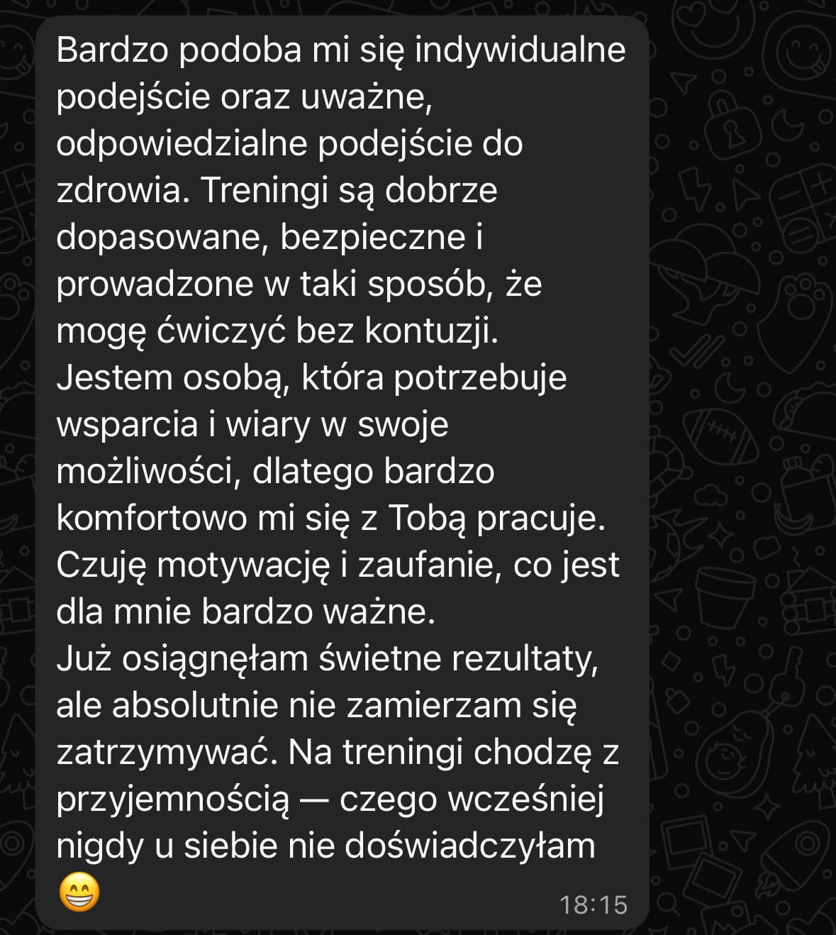 Opinia klienta - indywidualne podejście, świetne rezultaty