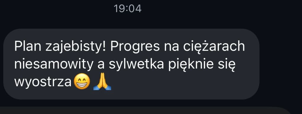 Opinia klienta - plan zajebisty, sylwetka się wyostrza